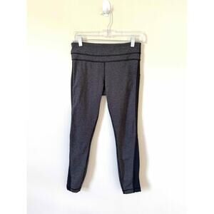 Lululemon Striped Athleisure Yoga Leggings Black Size 6